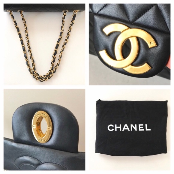 CHANEL Maxi XL Black Lambskin Single Flap 2.55 Bag - Picture 3 of 10